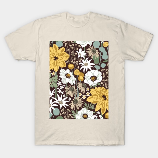 Yellow shirt with white best sale flowers